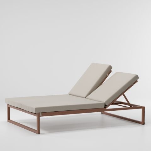 Landscape - Chaise longue double Via avec pieds traîneau 