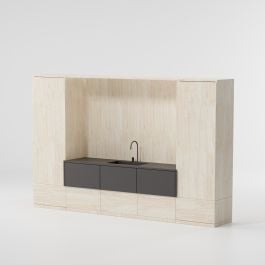 Pavilion V double cabinet + sink